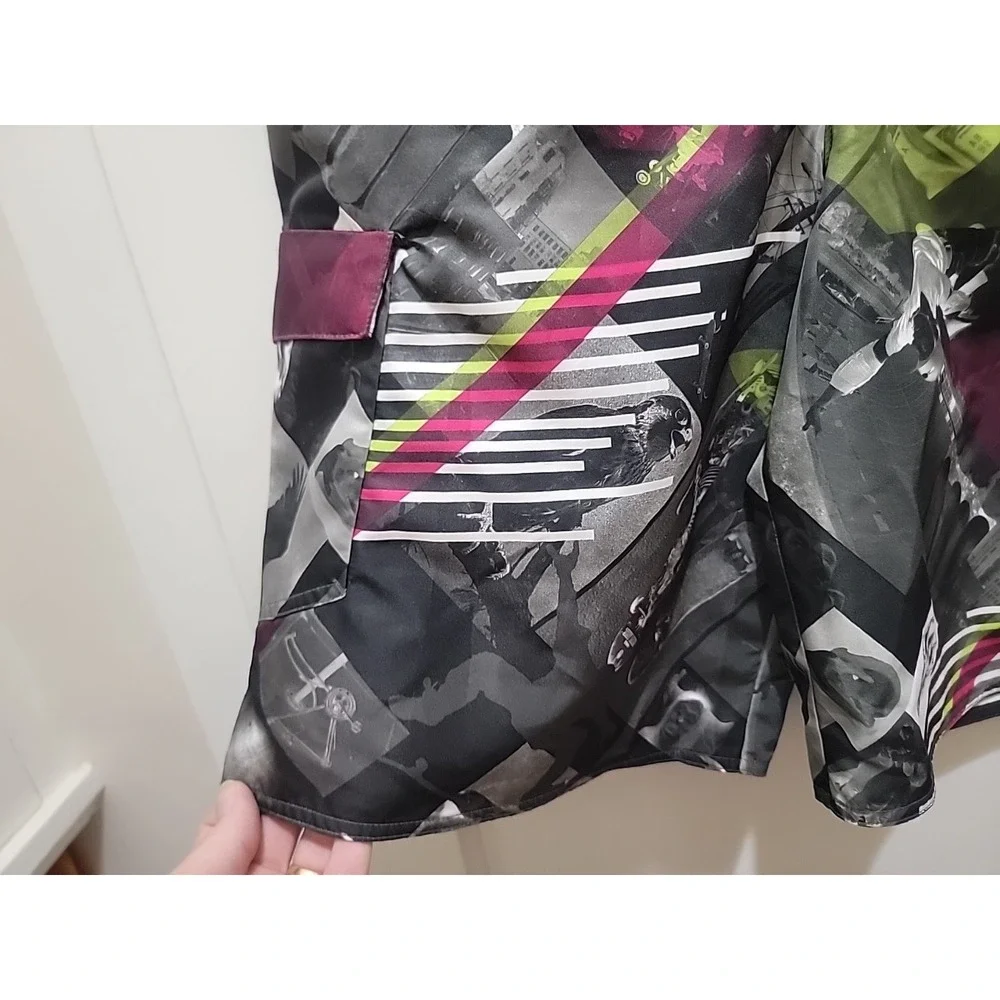 Tony Hawk Sz 36 Board Shorts Swim Trunks, Multicolor Graphic Color Block Summer